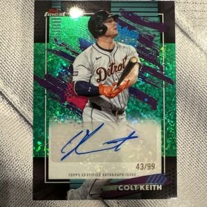 2026 Topps Finest Colt Keith Auto Green Mini Diamond Refractor /99 Tigers